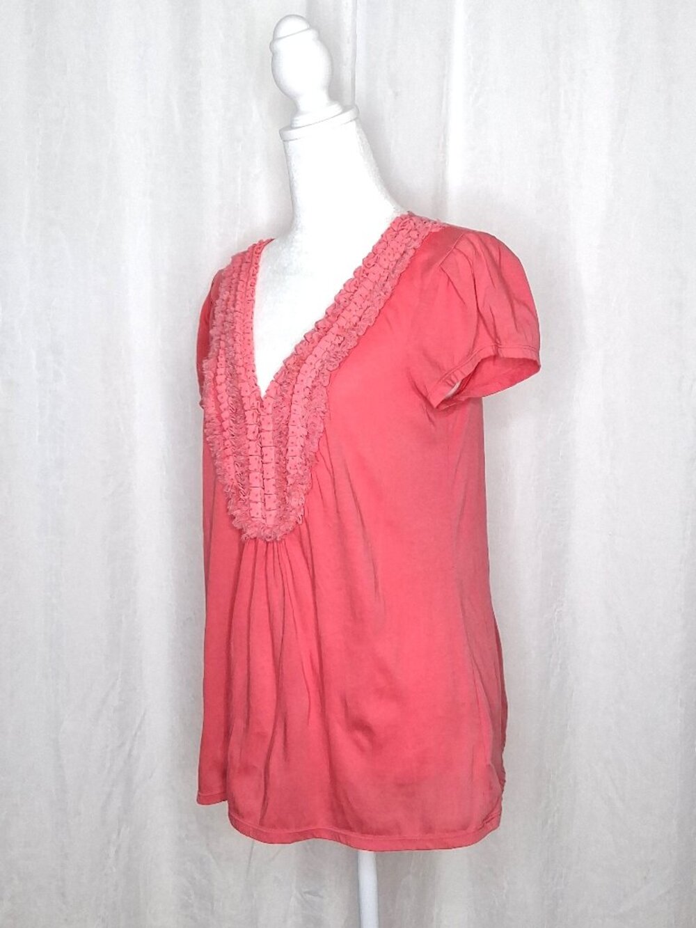 Anthropologie Ric Rac Layered Fabric Ruffled Bodice Top - Picture 5 of 11